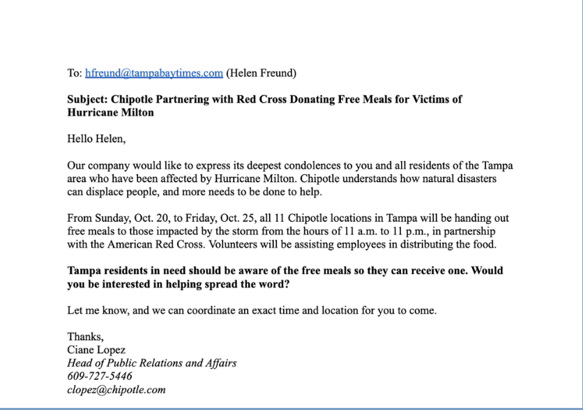 Media Pitching Sample